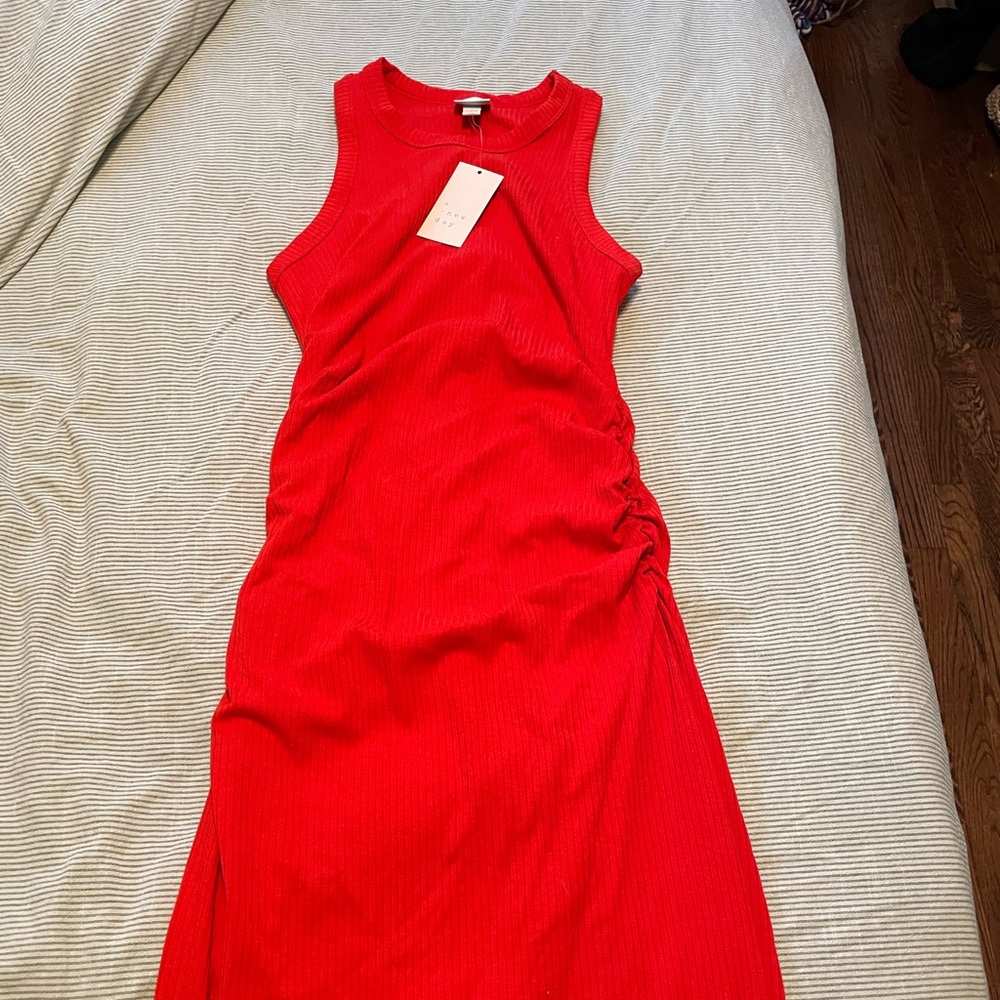 a new day Vibrant Red midi Dress
